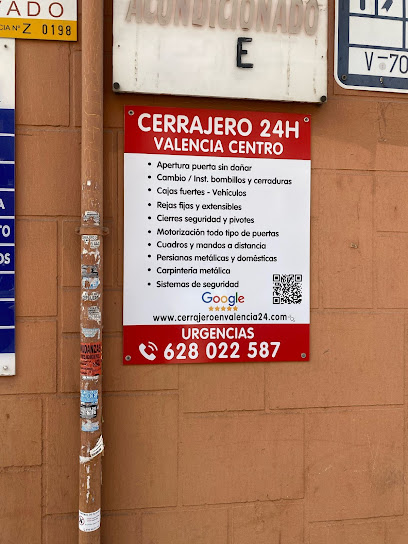 Cerrajero en Valencia Centro - Cerrajero 24h - Cerrajero Urgente y Economico Valencia